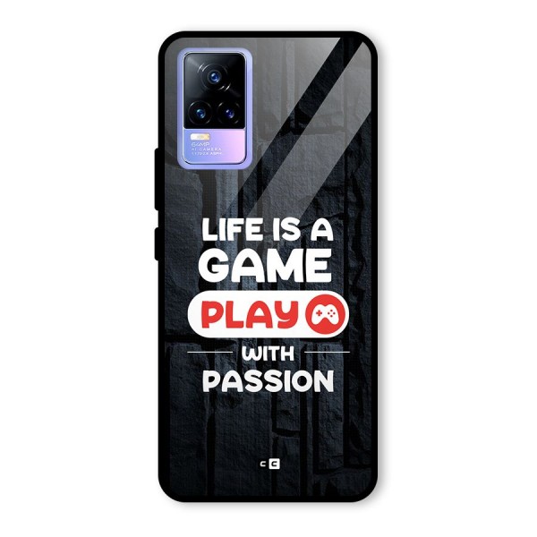 Play With Passion Glass Back Case for Vivo Y73