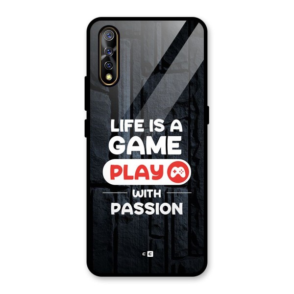 Play With Passion Glass Back Case for Vivo Z1x