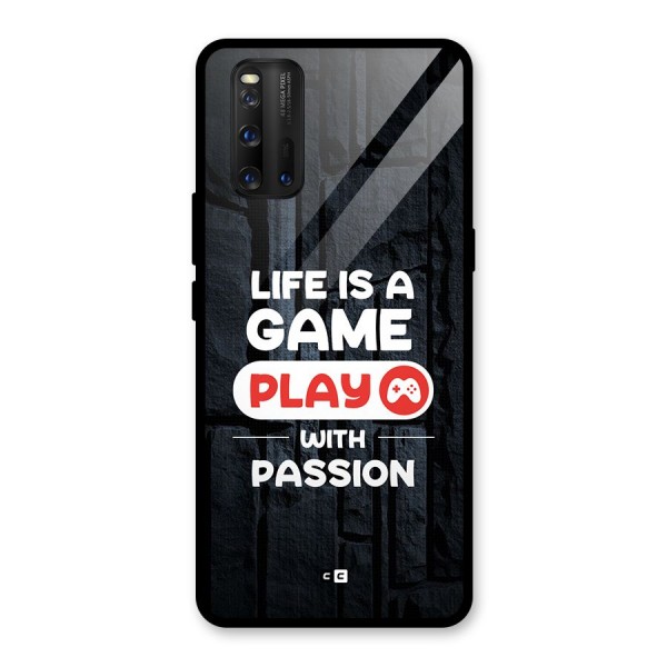 Play With Passion Glass Back Case for Vivo iQOO 3