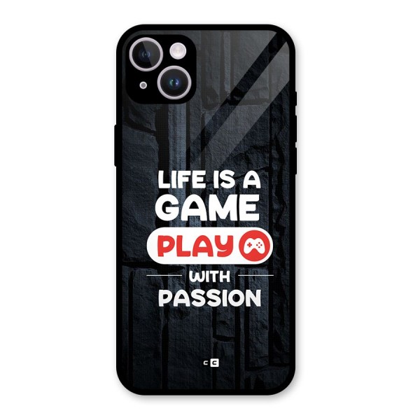 Play With Passion Glass Back Case for iPhone 14 Plus