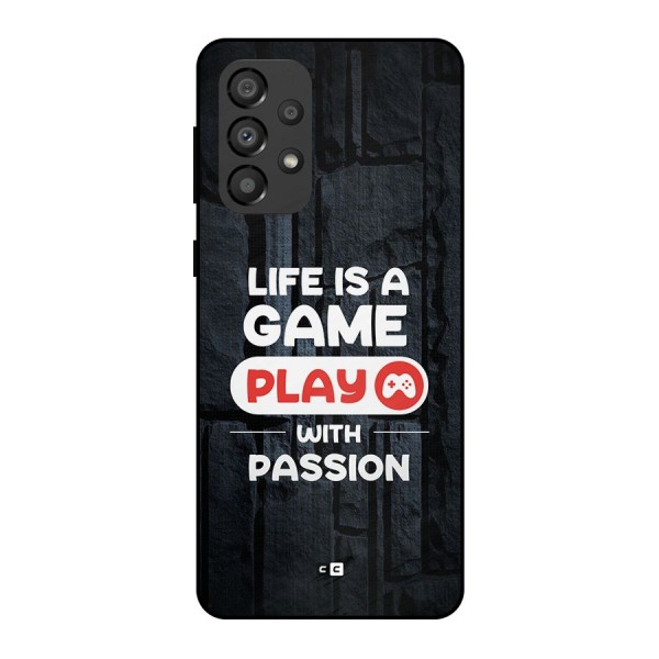 Play With Passion Metal Back Case for Galaxy A33 5G