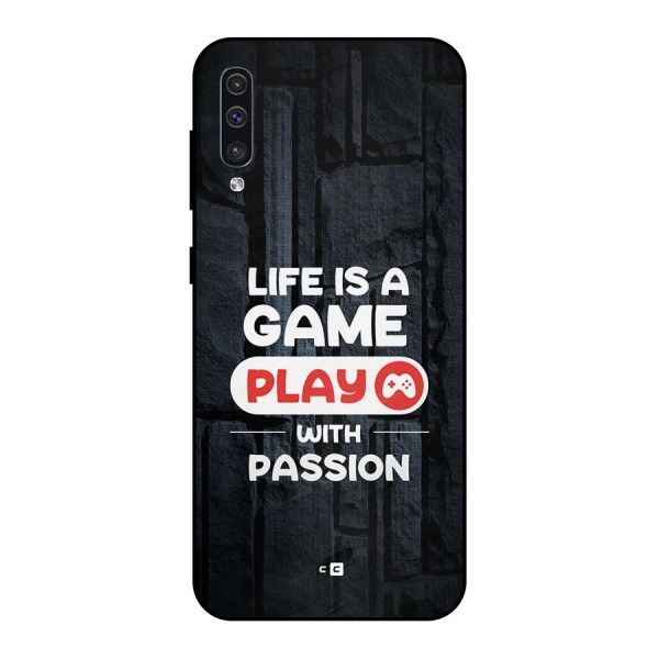 Play With Passion Metal Back Case for Galaxy A50