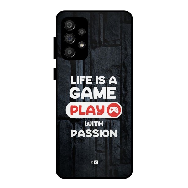 Play With Passion Metal Back Case for Galaxy A73 5G