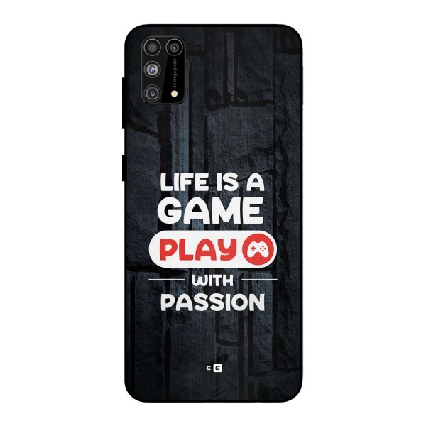 Play With Passion Metal Back Case for Galaxy M31