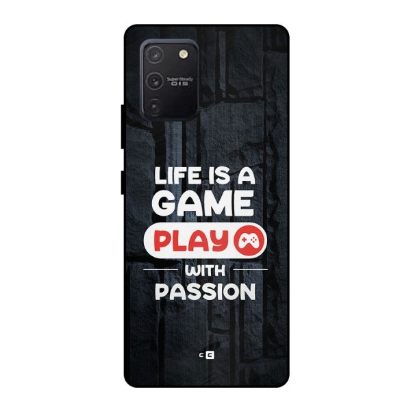 Play With Passion Metal Back Case for Galaxy S10 Lite