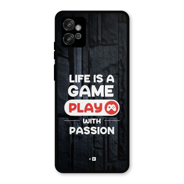 Play With Passion Metal Back Case for Moto G32