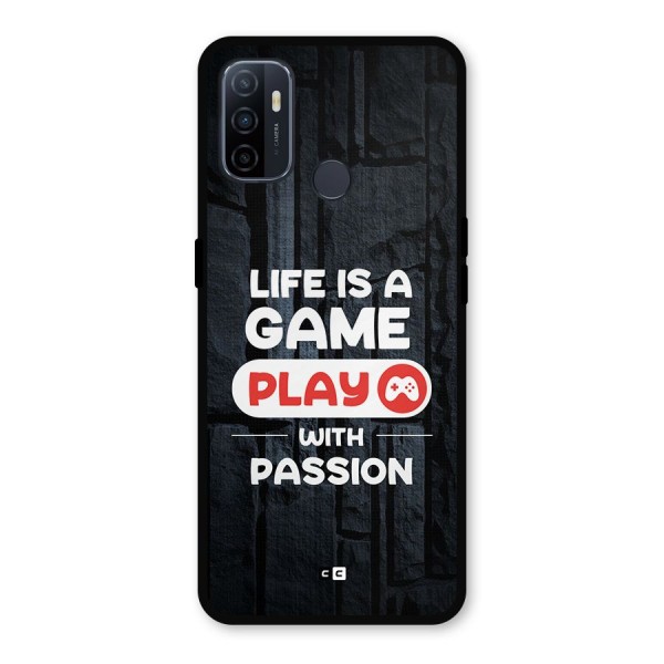 Play With Passion Metal Back Case for Oppo A53