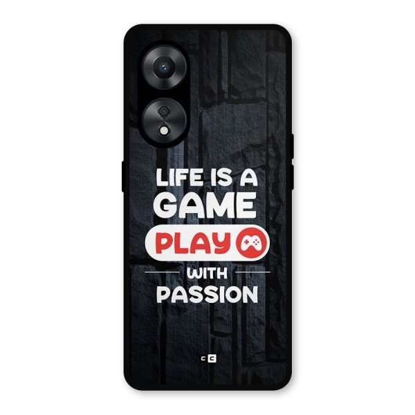 Play With Passion Metal Back Case for Oppo A78