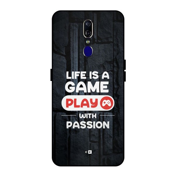 Play With Passion Metal Back Case for Oppo F11