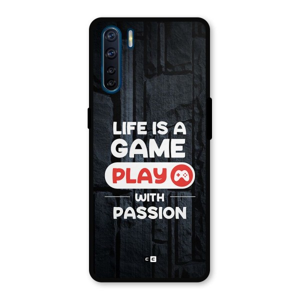 Play With Passion Metal Back Case for Oppo F15