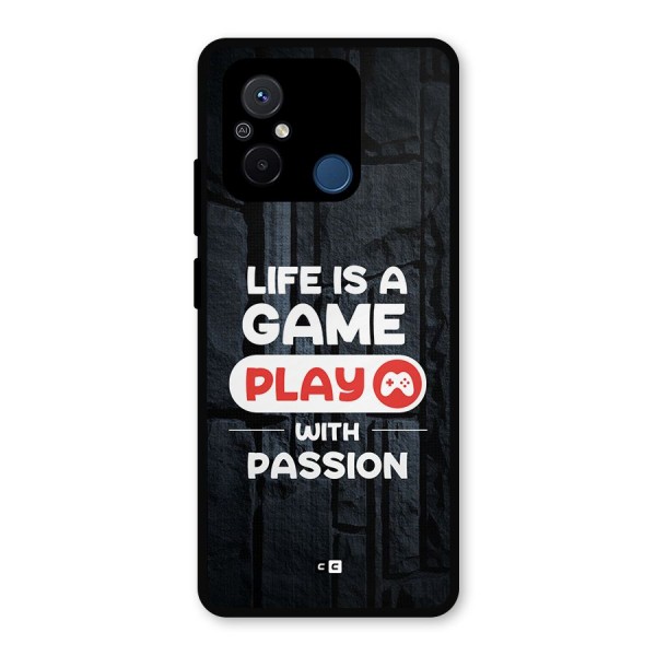 Play With Passion Metal Back Case for Poco C55