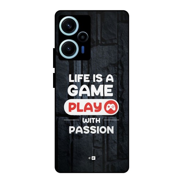 Play With Passion Metal Back Case for Poco F5