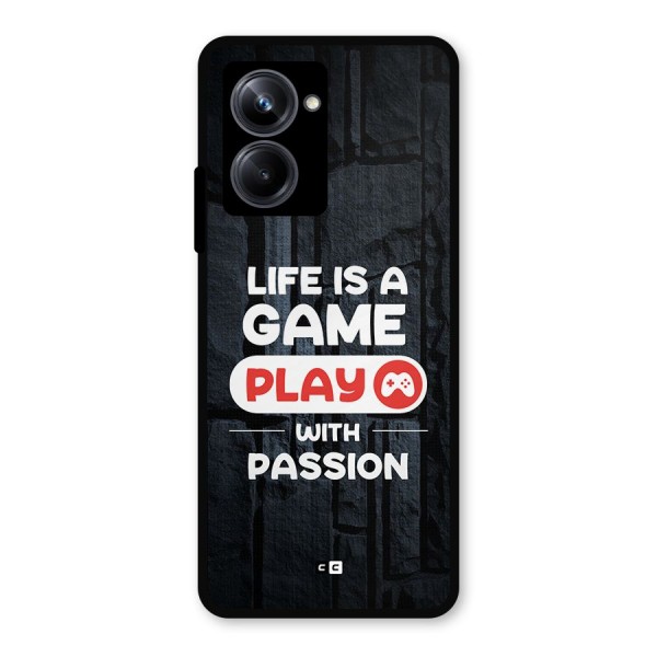 Play With Passion Metal Back Case for Realme 10 Pro