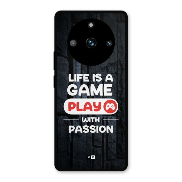 Play With Passion Metal Back Case for Realme 11 Pro