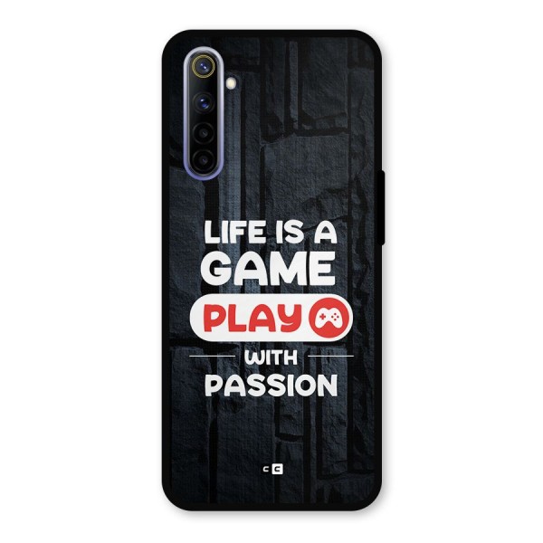 Play With Passion Metal Back Case for Realme 6