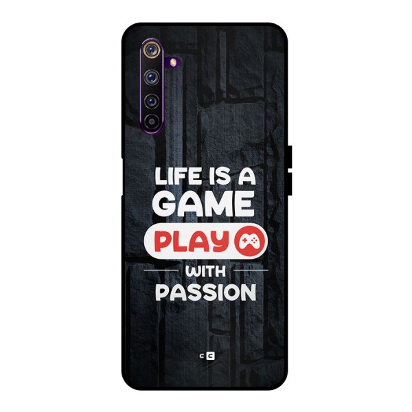 Play With Passion Metal Back Case for Realme 6 Pro