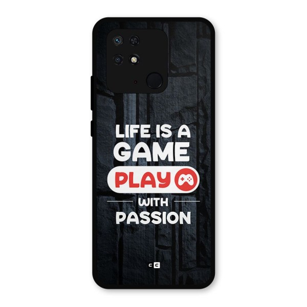 Play With Passion Metal Back Case for Redmi 10