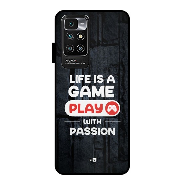 Play With Passion Metal Back Case for Redmi 10 Prime