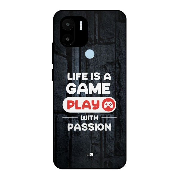 Play With Passion Metal Back Case for Redmi A1 Plus