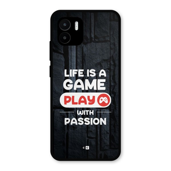 Play With Passion Metal Back Case for Redmi A2