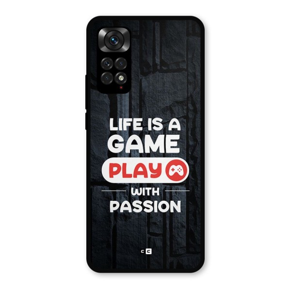 Play With Passion Metal Back Case for Redmi Note 11