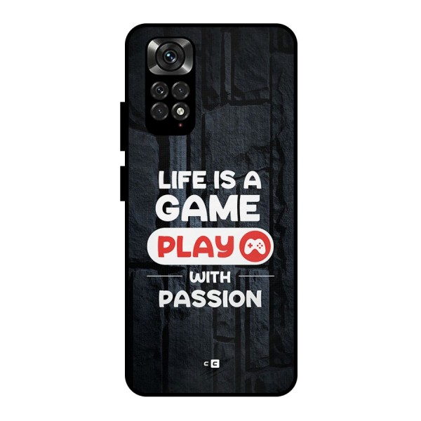 Play With Passion Metal Back Case for Redmi Note 11 Pro