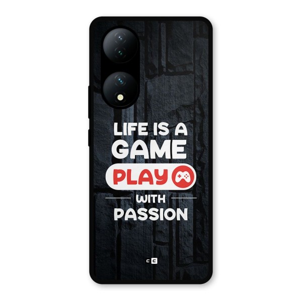 Play With Passion Metal Back Case for Vivo T2