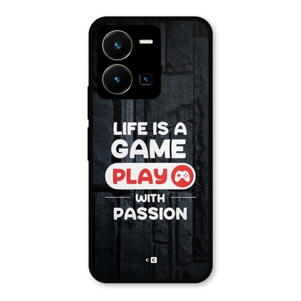 Play With Passion Metal Back Case for Vivo Y35