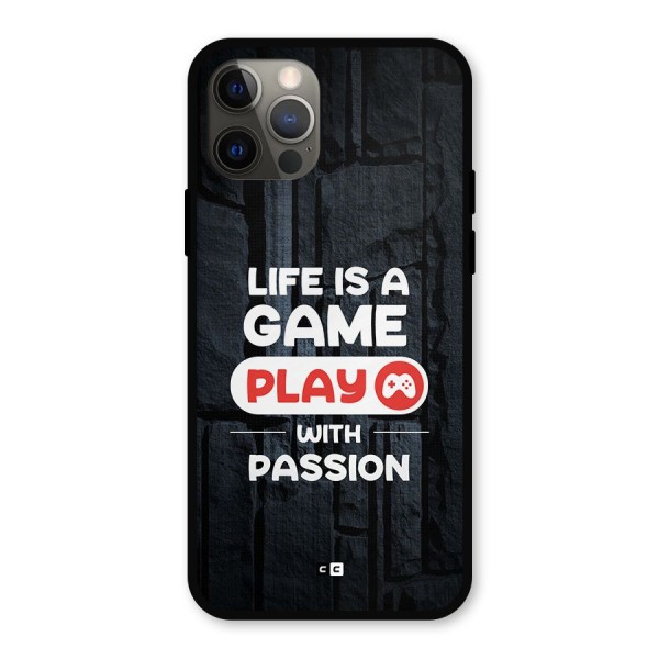 Play With Passion Metal Back Case for iPhone 12 Pro