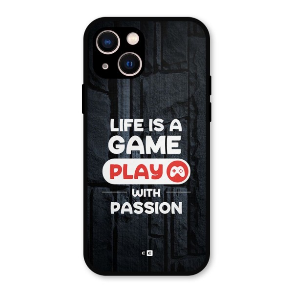 Play With Passion Metal Back Case for iPhone 13