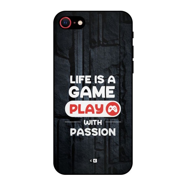 Play With Passion Metal Back Case for iPhone 8