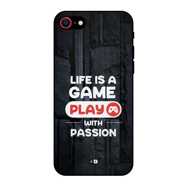 Play With Passion Metal Back Case for iPhone SE 2020