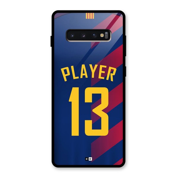 Player Thirteen Glass Back Case for Galaxy S10 Plus