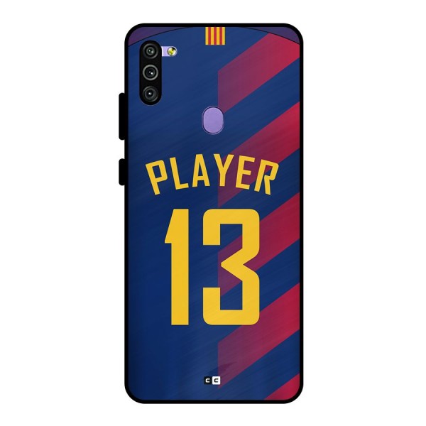 Player Thirteen Metal Back Case for Galaxy M11