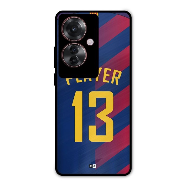 Player Thirteen Metal Back Case for Oppo F25 Pro