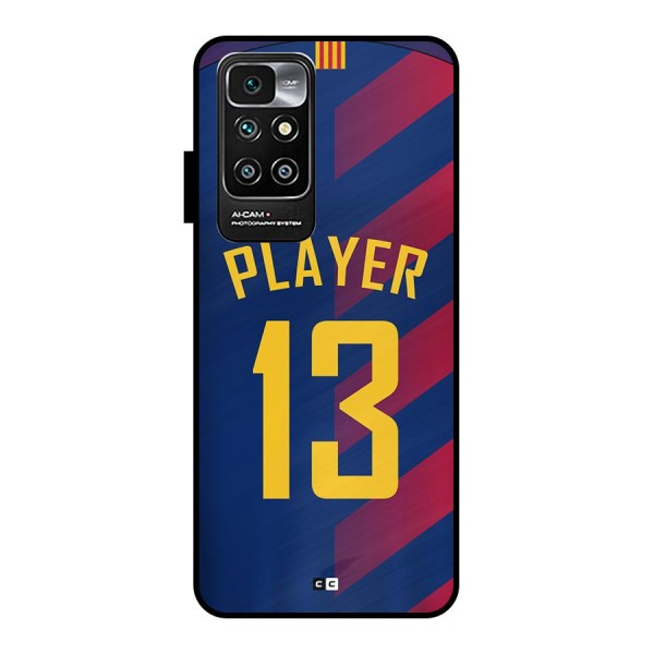 Player Thirteen Metal Back Case for Redmi 10 Prime