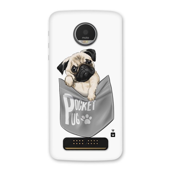 Pocket Pug Back Case for Moto Z Play