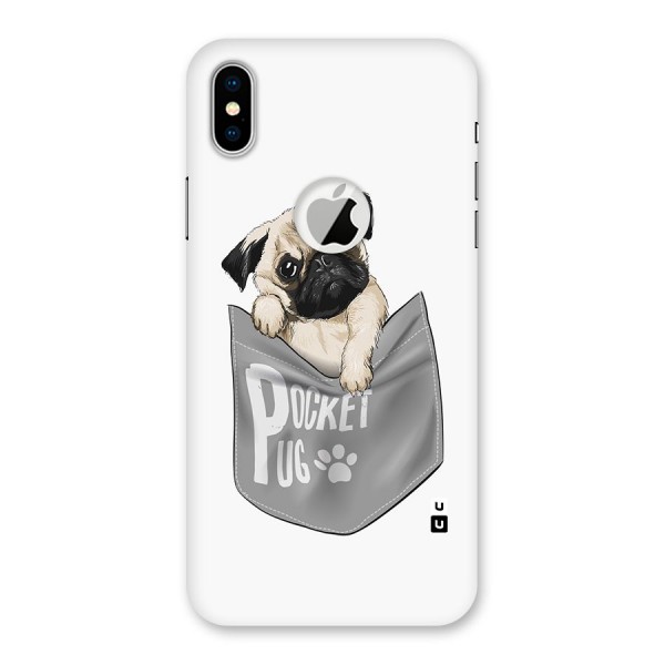 Pocket Pug Back Case for iPhone XS Logo Cut