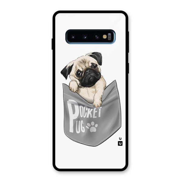 Pocket Pug Glass Back Case for Galaxy S10