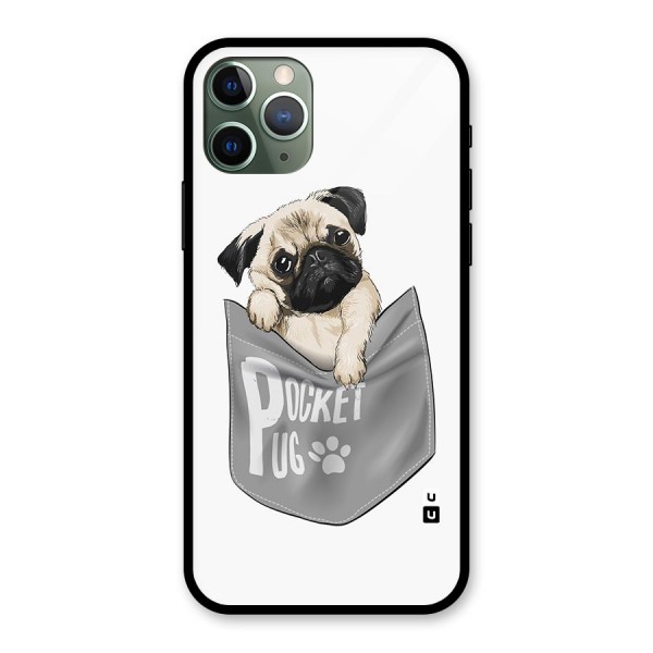 Pocket Pug Glass Back Case for iPhone 11 Pro