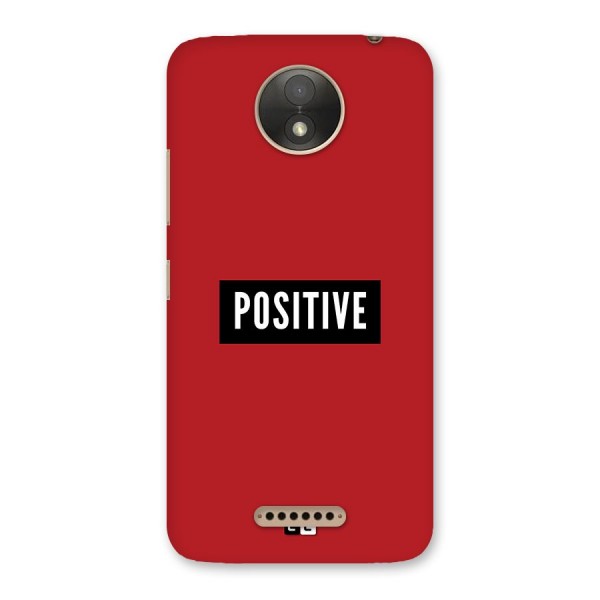 Positive Minimal Back Case for Moto C Plus