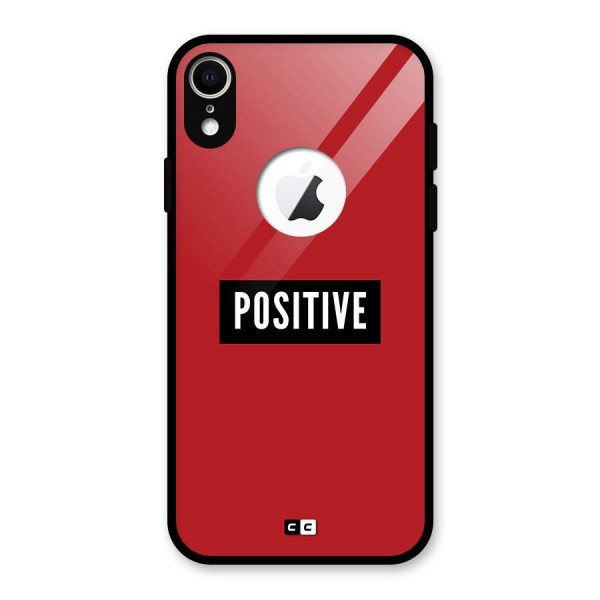 Positive Minimal Glass Back Case for iPhone XR Logo Cut