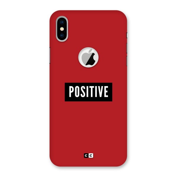 Positive Minimal Back Case for iPhone XS Logo Cut