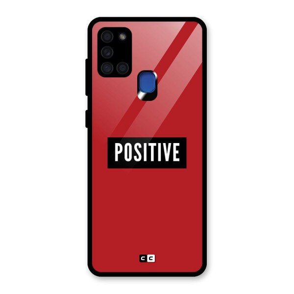 Positive Minimal Glass Back Case for Galaxy A21s