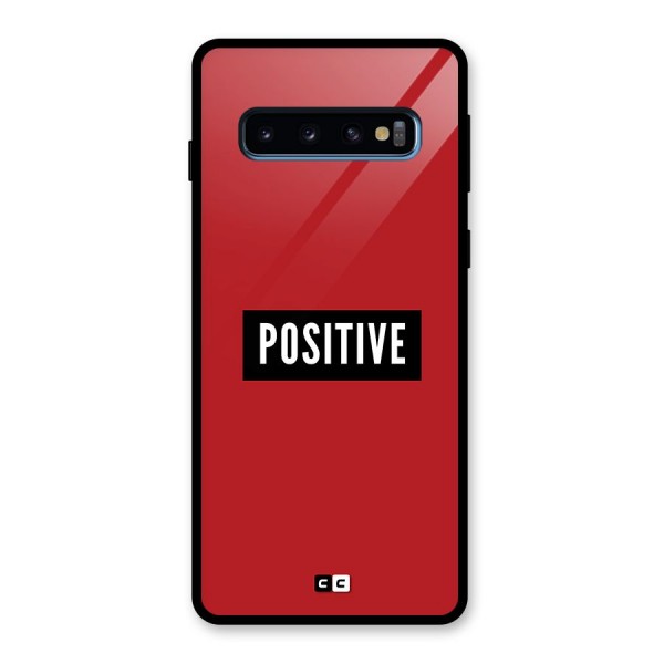 Positive Minimal Glass Back Case for Galaxy S10