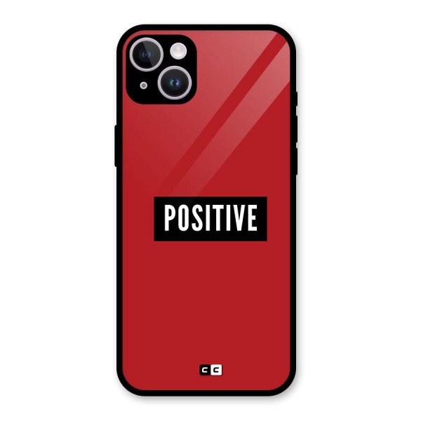 Positive Minimal Glass Back Case for iPhone 14 Plus