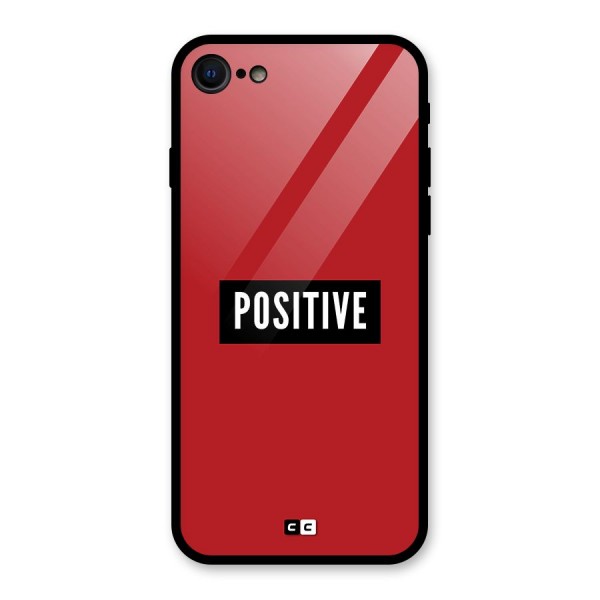 Positive Minimal Glass Back Case for iPhone 8