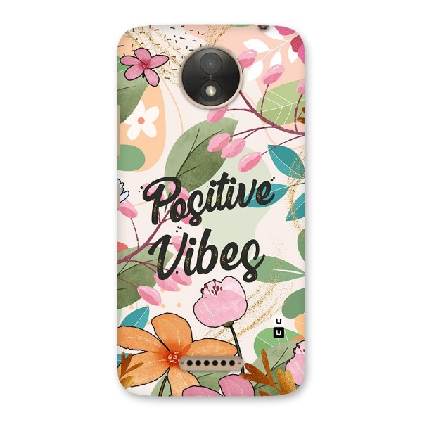 Positive Vibes Back Case for Moto C Plus