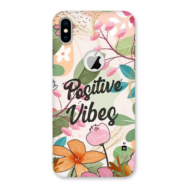 Positive Vibes Back Case for iPhone XS Logo Cut