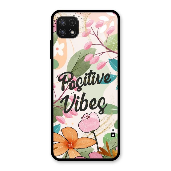 Positive Vibes Glass Back Case for Galaxy A22 5G